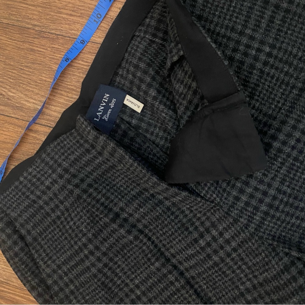 Lanvin size 4 Cropped Wool Checker Pants